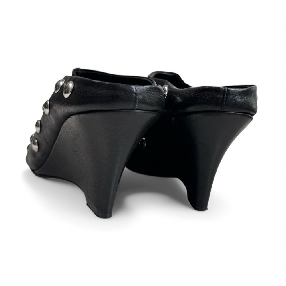KHAITE The Apollo Studded Leather Wedge Mules - Picture 10 of 13